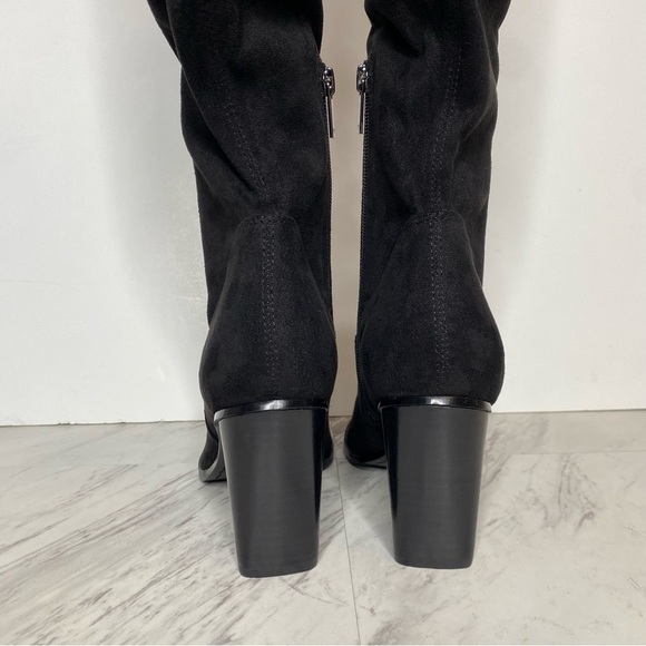 New! Marc Fisher Okun Black Pointy Toe Over the Knee Boot 8M - Picture 4 of 16